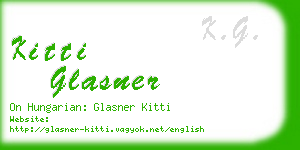 kitti glasner business card